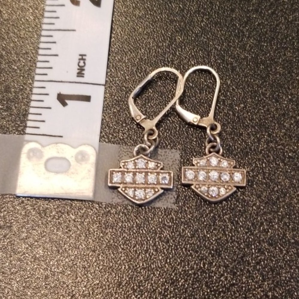 Harley-Davidson Bling Line  Bar & Shield Earring